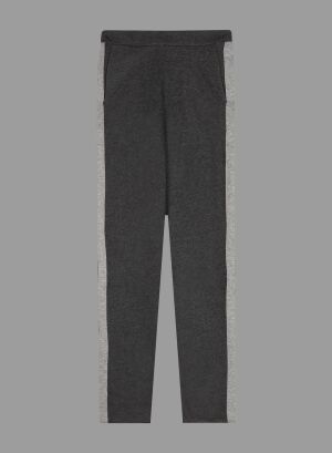 Grey Cotton/Cashmere/Cotton Pants - MAJESTIC FILATURES