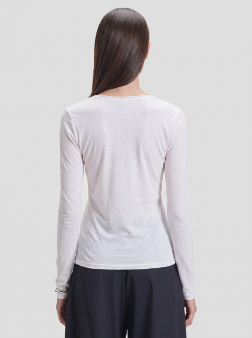Cotton and cashmere t-shirt - MAJESTIC FILATURES