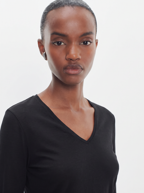 T-Shirt aus baumwolle und kaschmir - MAJESTIC FILATURES