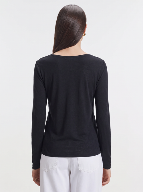 T-shirt en coton et cachemire - MAJESTIC FILATURES