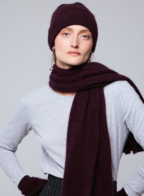 Bonnet Violet en Raccoon / Polyamide - MAJESTIC FILATURES