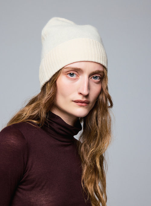 Bonnet Blanc en Raccoon / Polyamide - MAJESTIC FILATURES