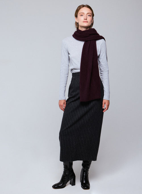 Purple Scarf in Raccon wool / Polyamide - MAJESTIC FILATURES