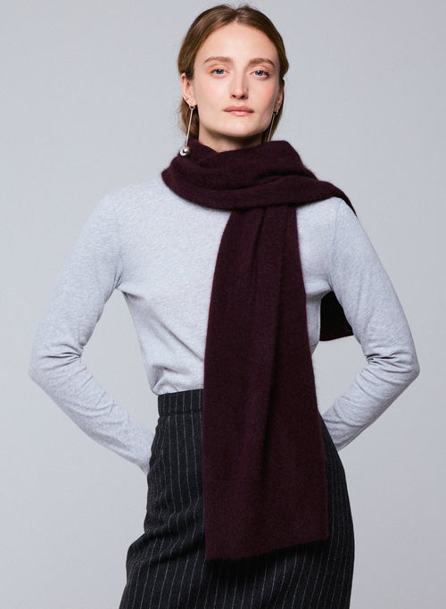 Purple Scarf in Raccon wool / Polyamide - MAJESTIC FILATURES