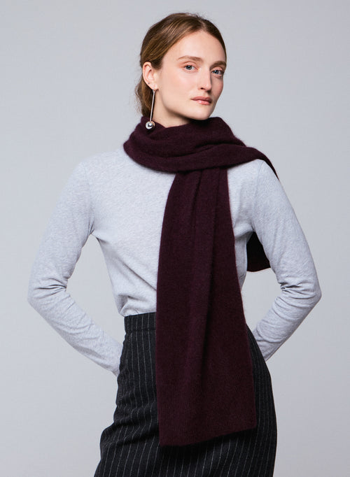 Purple Scarf in Raccon wool / Polyamide - MAJESTIC FILATURES