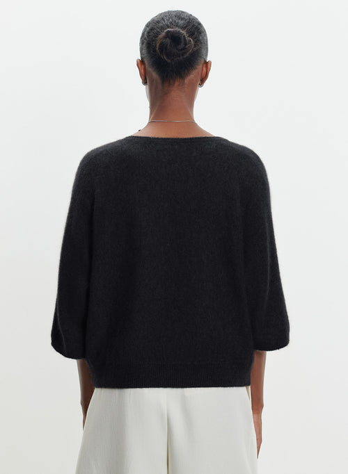 Raccoon and polyamide sweater - MAJESTIC FILATURES