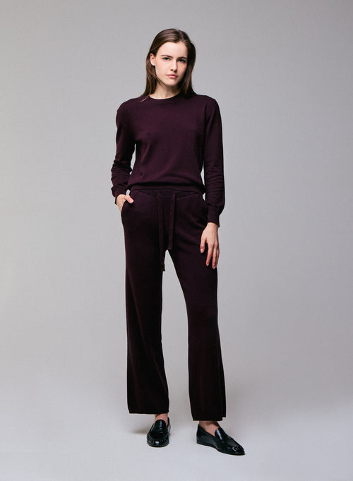 Pantalon Violet en Coton organique / Elasthanne - MAJESTIC FILATURES