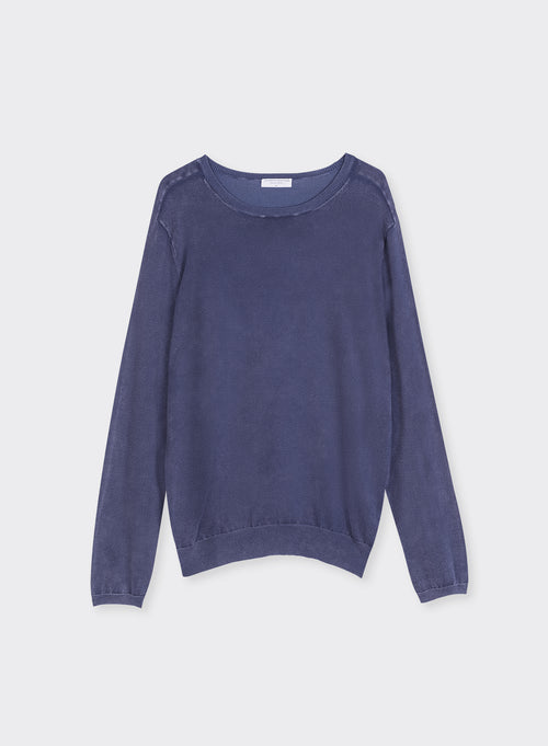 "Jersey cuello redondo de manga larga de Algodón orgánico/Elastano" - MAJESTIC FILATURES