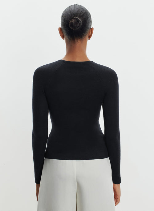 Merino wool and silk sweater - MAJESTIC FILATURES