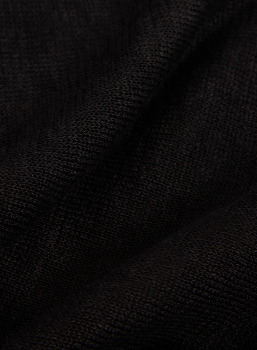 Débardeur Noir Col Rond en Soie / Viscose - MAJESTIC FILATURES