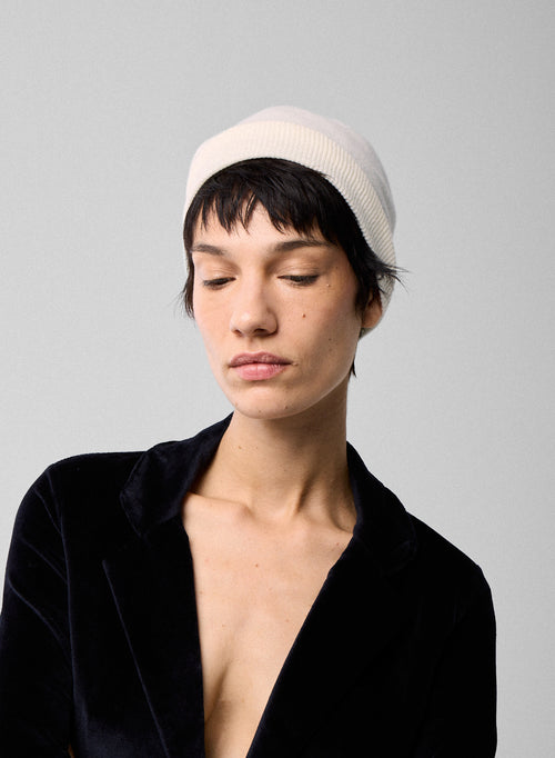 Weiße Kaschmirmütze - MAJESTIC FILATURES