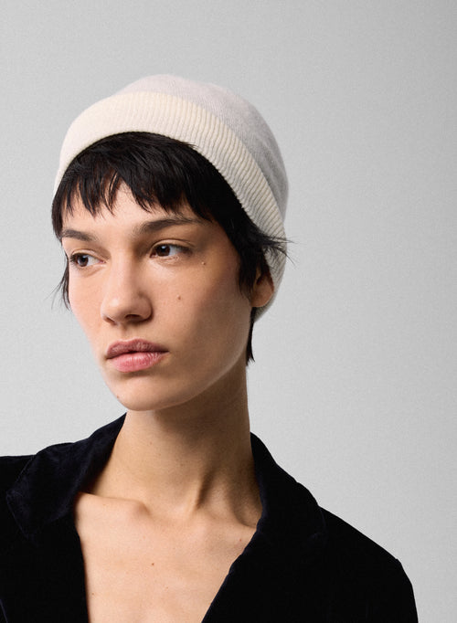 Weiße Kaschmirmütze - MAJESTIC FILATURES