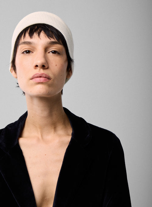 Weiße Kaschmirmütze - MAJESTIC FILATURES