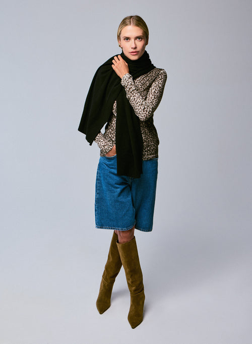 Bufanda de cachemira negra - MAJESTIC FILATURES