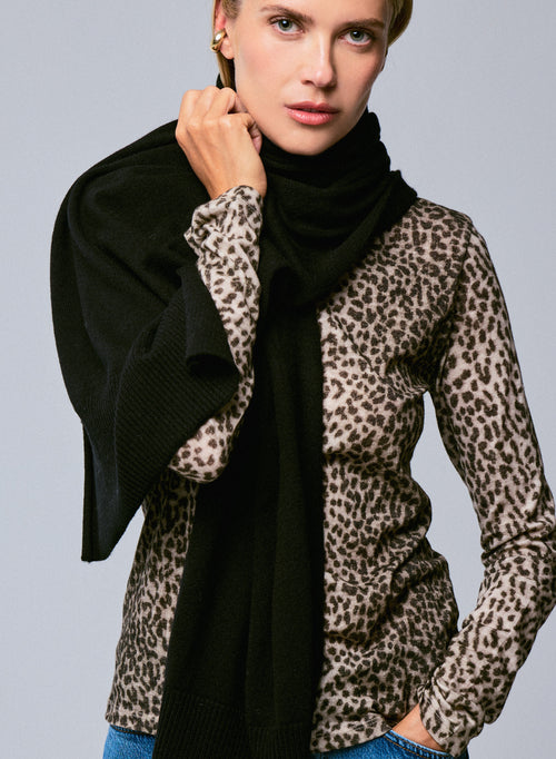 Bufanda de cachemira negra - MAJESTIC FILATURES