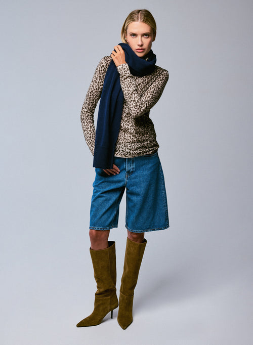 Echarpe Marine en Cachemire - MAJESTIC FILATURES