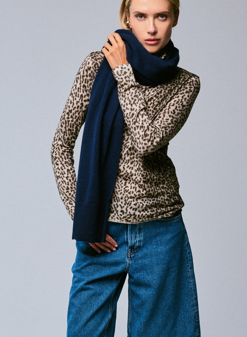 Echarpe Marine en Cachemire - MAJESTIC FILATURES