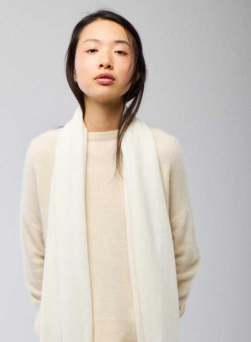 Bufanda Blanca de Cachemir - MAJESTIC FILATURES