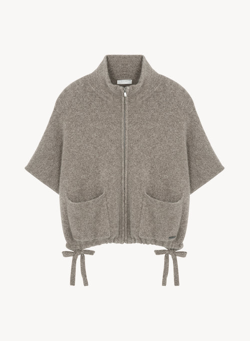 Poncho en alpaga, polyamide et élasthanne - MAJESTIC FILATURES