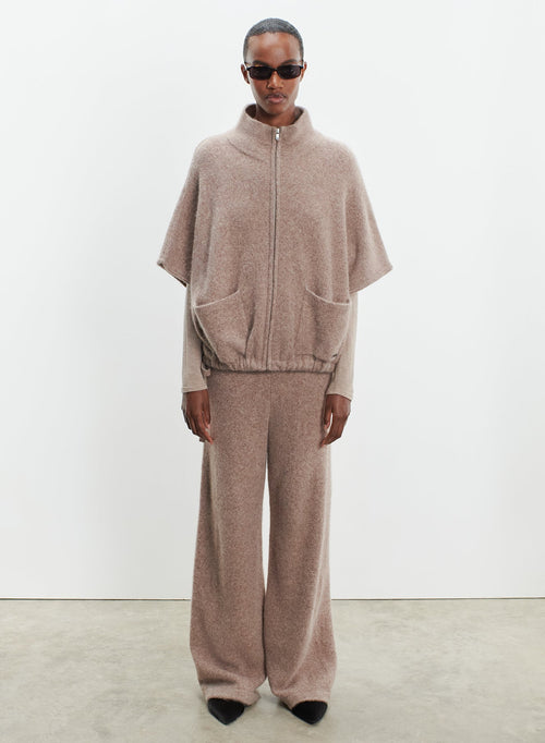 Poncho en alpaga, polyamide et élasthanne - MAJESTIC FILATURES