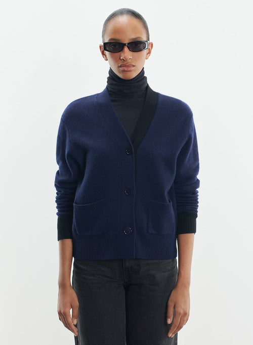 Cardigan in wool and cashmere - MAJESTIC FILATURES