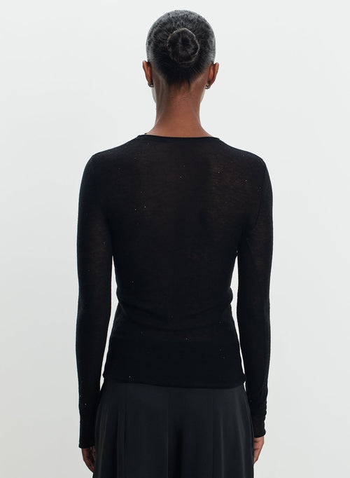 Jersey de lana y lentejuelas - MAJESTIC FILATURES