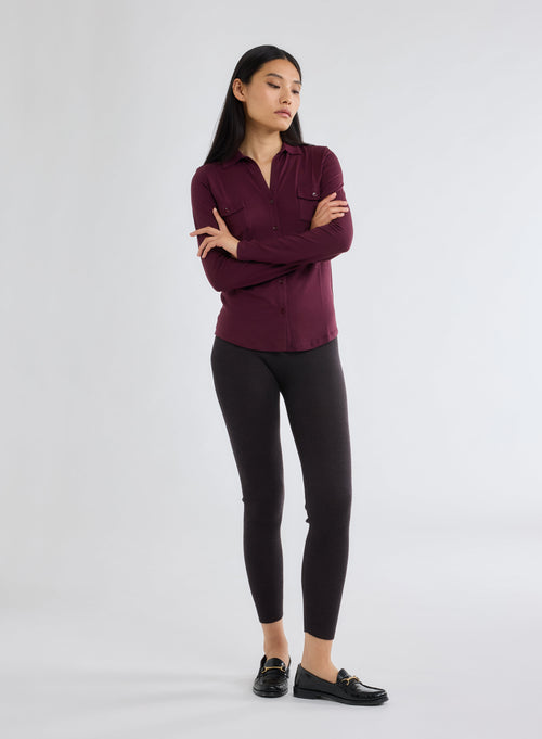 Purple Long Sleeve Shirt - MAJESTIC FILATURES