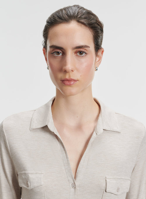 Chemise en viscose et élasthanne - MAJESTIC FILATURES
