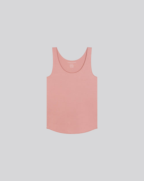 Rosa ärmelloses Tanktop aus Viskose/Elasthan - MAJESTIC FILATURES