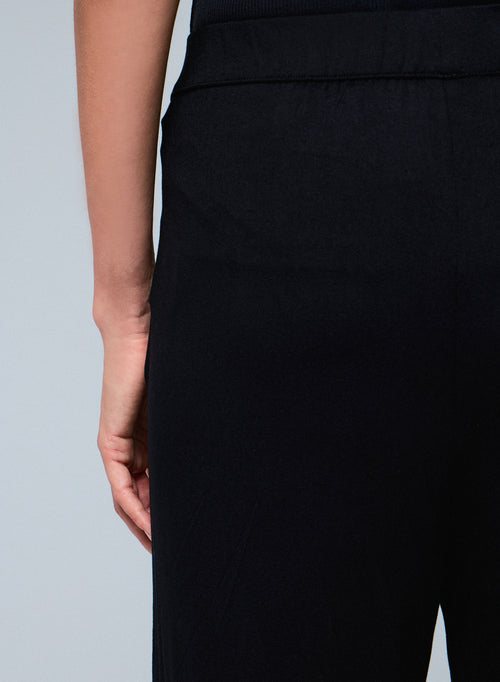 Black Viscose Pants - MAJESTIC FILATURES
