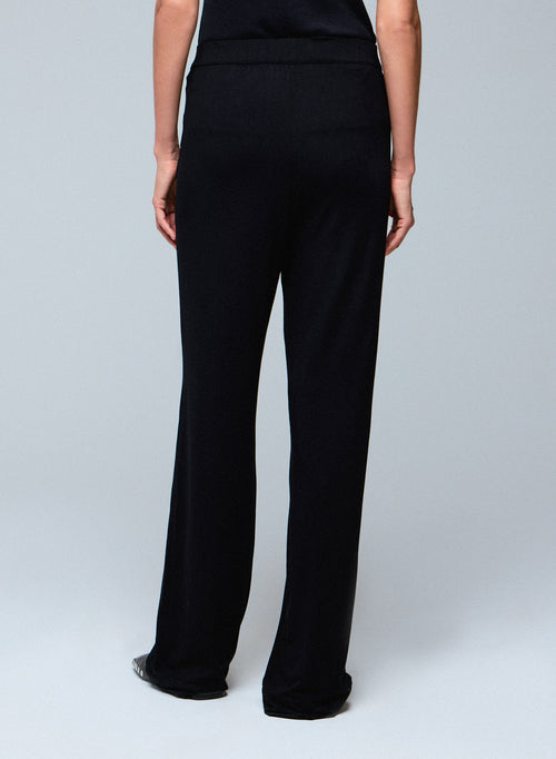 Black Viscose Pants - MAJESTIC FILATURES