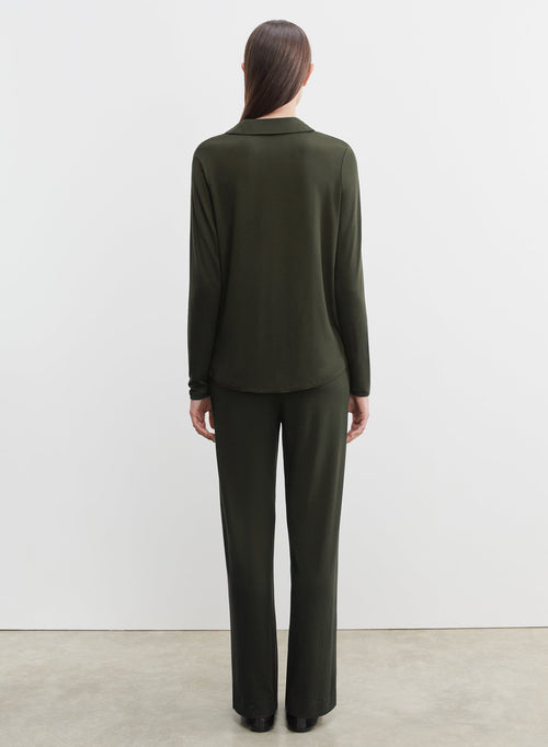 Pantalón de viscosa y elastano - MAJESTIC FILATURES