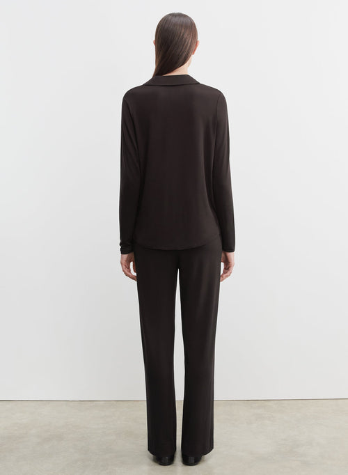 Pantalón de viscosa y elastano - MAJESTIC FILATURES