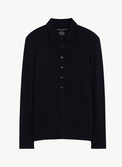 Camisa polo de viscosa y elastano - MAJESTIC FILATURES