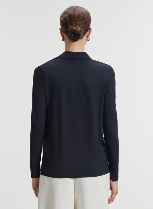 Camisa polo de viscosa y elastano - MAJESTIC FILATURES