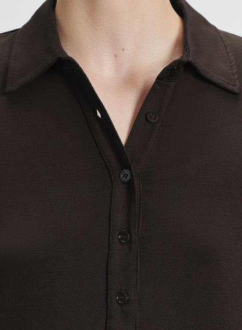 Polo en viscose et élasthanne - MAJESTIC FILATURES
