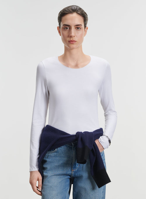 Camiseta de viscosa y elastano - MAJESTIC FILATURES
