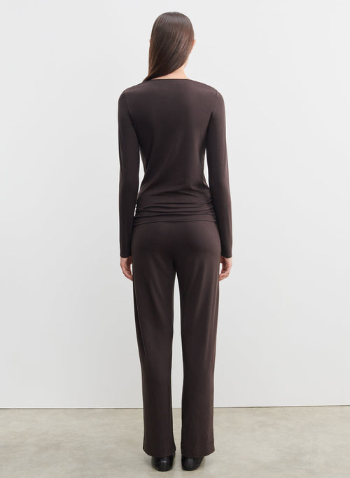 Camiseta de viscosa y elastano - MAJESTIC FILATURES