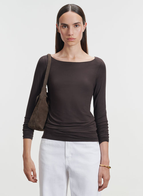 Camiseta de viscosa y elastano - MAJESTIC FILATURES