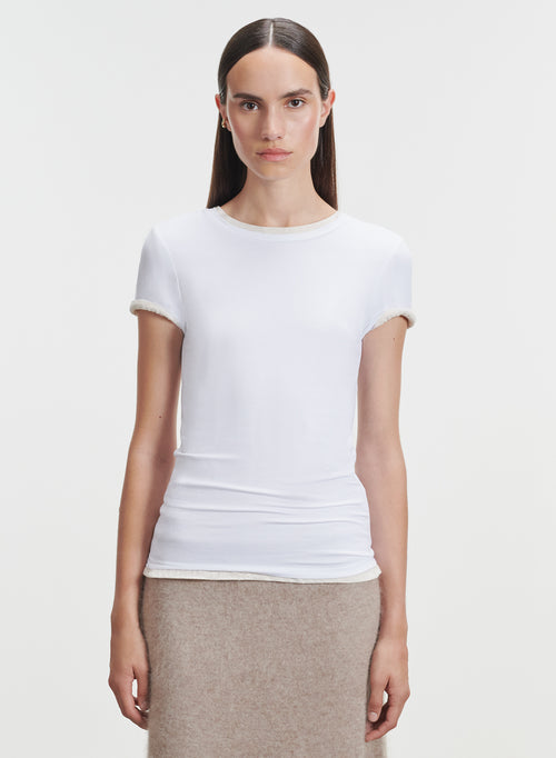Camiseta de viscosa y elastano - MAJESTIC FILATURES
