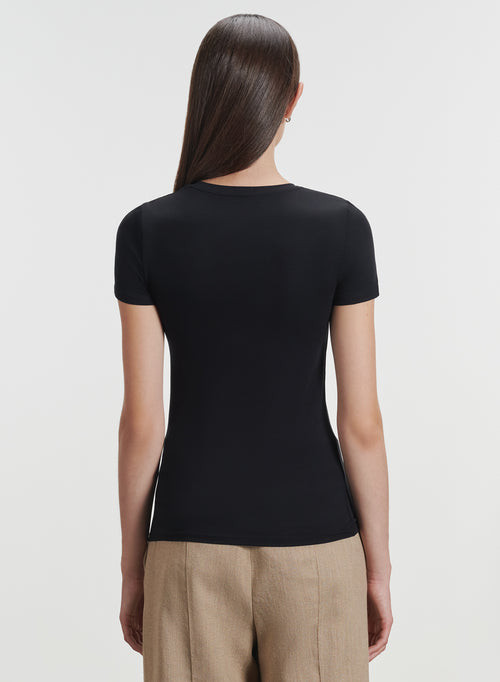 Viscose and elastane T-shirt - MAJESTIC FILATURES