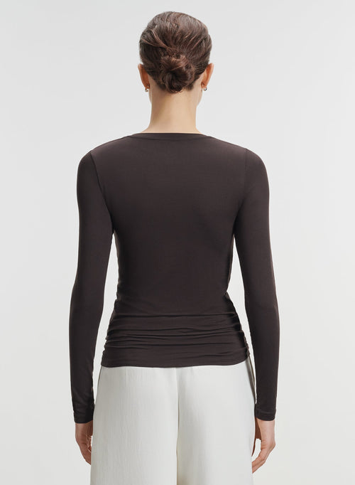 Camiseta de viscosa y elastano - MAJESTIC FILATURES