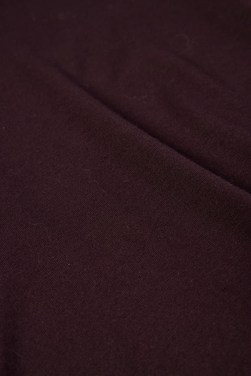 T-shirt Aubergine Col V Manches Longues en Viscose / Elasthanne - MAJESTIC FILATURES