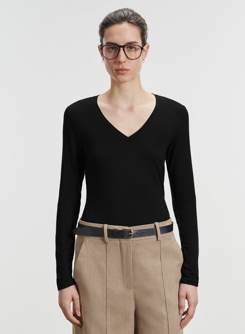 Camiseta de viscosa y elastano - MAJESTIC FILATURES