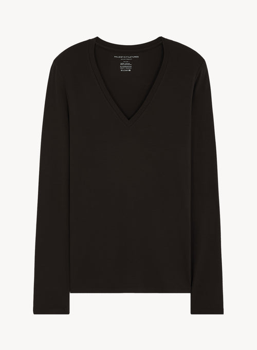 Camiseta de viscosa y elastano - MAJESTIC FILATURES