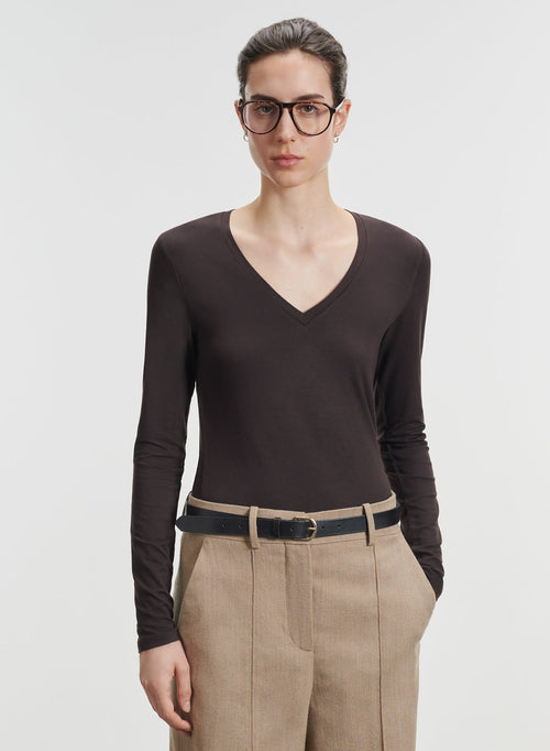 Camiseta de viscosa y elastano - MAJESTIC FILATURES