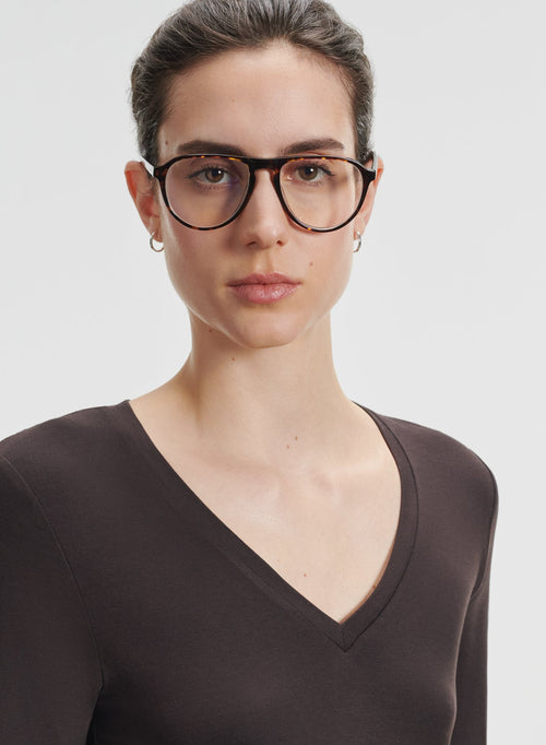 Camiseta de viscosa y elastano - MAJESTIC FILATURES