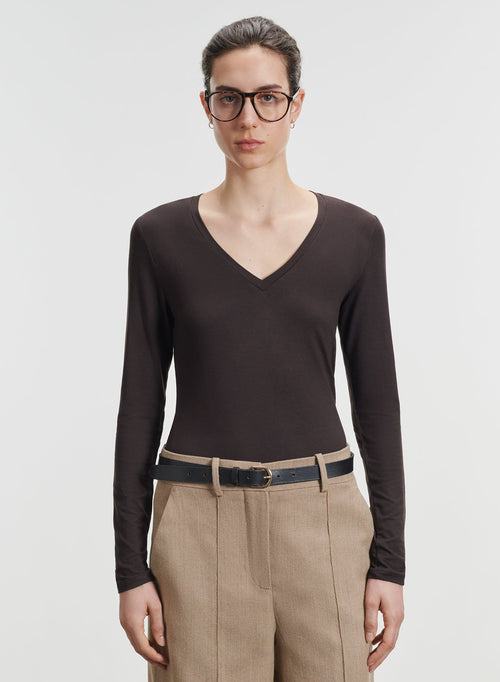 Camiseta de viscosa y elastano - MAJESTIC FILATURES