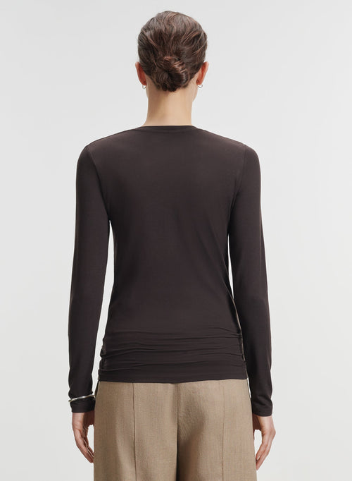 Camiseta de viscosa y elastano - MAJESTIC FILATURES