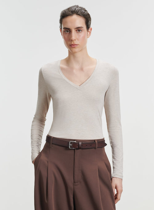 Camiseta de viscosa y elastano - MAJESTIC FILATURES